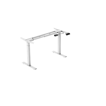 Estructura De Escritorio Elevable - Mueble De Oficina - Acero - Blanco (180x57.5x119cm)