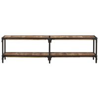 mueble tv  mueble de salon  armario tv madera maciza de mango 150x30x41 cm