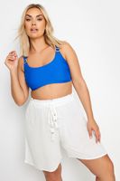 yours bermudas blancas con cordon con borlas mujer curvy y tallas grandes yours