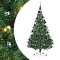 arbol de navidad  decoraciones de navidad artificial preiluminado verde 210 cm pvc