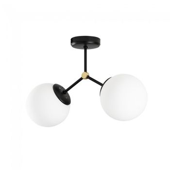 Plafón de techo mulen negro (2 luces)