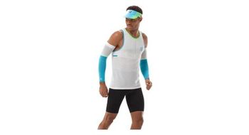 Camiseta sin mangas compressport pro racing blanca para hombre