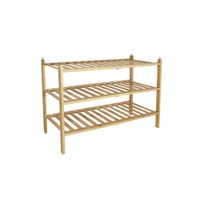 zapatero de 3 niveles en bambu natural 69 x 28 x 475 cm