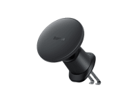 soporte de movil para coche - baseus cw01 universal 15w fijacion magnetica angulo ajustable para rejilla ventilacion negro cluster