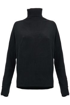 camiseta con cuello alto black l
