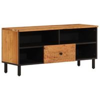 mueble tv  mueble de salon  armario tv madera maciza de acacia 100x33x46 cm