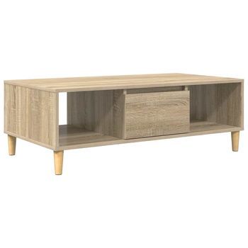 Mesa De Café | Mesa De Centro Roble Sonoma 102 X 55 X 35 Cm Madera De Ingeniería