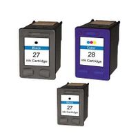 compatible multipack hp deskjet 3650 printer ink cartridges 3 pack -c8727ae