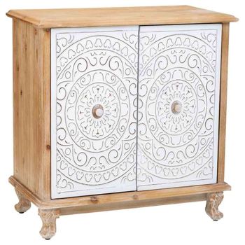 Aparador de madera de 2 puertas  78x40x79