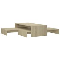 mesa de centro 100x100x265 cm madera - marron