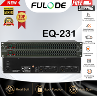 ecualizador grafico fuluode eq-231 de 31 bandas ecualizador estereo adecuado para audio en casa ecualizador profesional de doble canal para dj