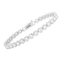 pulsera exclusiva plata circonita piedras 12g