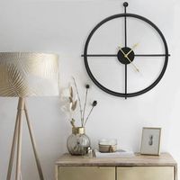 reloj de pared  reloj mural de hierro negro 52 cm cfw168145 cfw77153