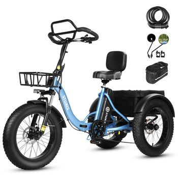 Bicicleta Eléctrica Eskute T302 Pro 250w 48v 20.8ah 20''  Accesorios - Azul