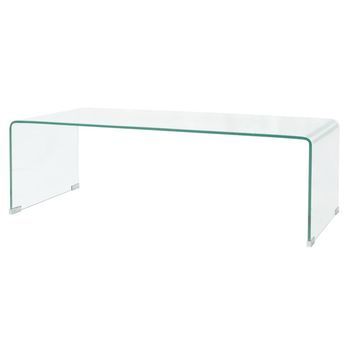 Mesa De Centro De Vidrio Templado Transparente 98x45x30 Cm Vidaxl