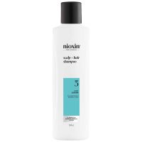 nioxin scalp and hair thickening system 3 shampoo for coloured dry and damaged hair with light thinning 300ml