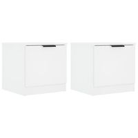 mesita de noche 39x40x40 cm madera - blanco