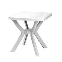 mesa resina 70x70 cm blanca mykonos atlas