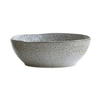 cuenco de gres azul gris