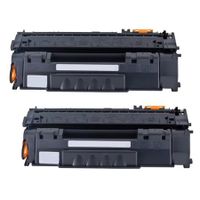 compatible multipack hp laserjet p2015dtn printer toner cartridges 2 pack -q7553a