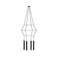 lampara colgante rose 4 luces