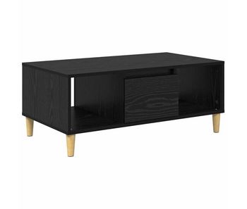 Mesa de café - mesa de centro - mesa baja roble negro 90 x 50 x 26.5 cm madera de ingeniería