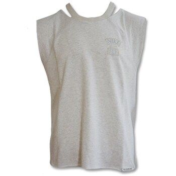 Nike Tops y Camisetas Standard Issue Top Wmns Birch Heather Pale Ivory para mujer