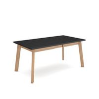 mesa comedor mesa fija cocina y salon 170 para 8 comensales patas de madera estilo moderno negro y roble