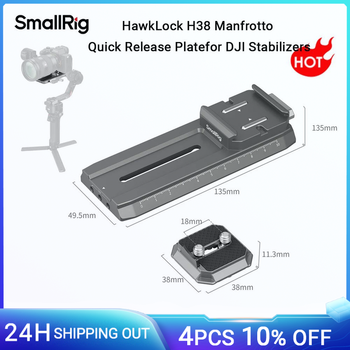 SmallRig Placa de liberación rápida HawkLock H38 Manfrotto, para estabilizadores DJI RS 4 /RS 4 Pro/RS 2 /RSC 2/RS 3/RS 3 Pro -4638