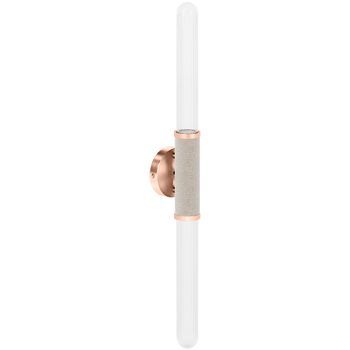 Lámpara Aplique De Pared Tubo Led En Metal Y Cristal - Vintage - Wada Cobre