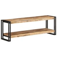 mueble para tv de madera maciza de mango rugosa 120x30x40 cm vidaxl