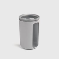 recipiente redondo para alimentos de polipropileno gris - alto