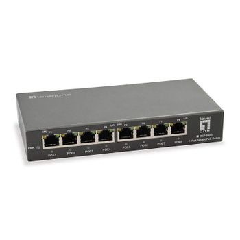 LevelOne GEP-0823 Switch 8 Puertos Gigabit PoE Negro