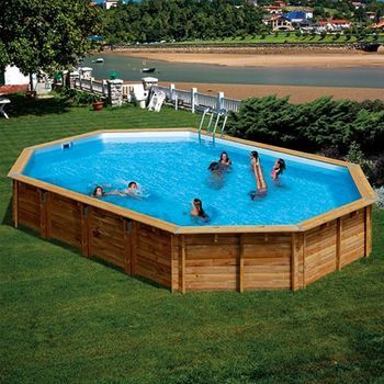 Piscina Gre Orange Madera 46mm Autoclave Iv Ovalada 755cm 10m3h Gre