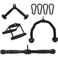accesorios para barra lateral triceps tirador de cable accesorios para maquina de pesas accesorios para maquina de cable para el gimnasio en casa set of 8