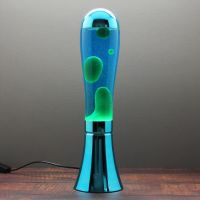 big blob metallic blue lava lamp - greenblue