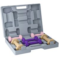 sportnow set de mancuernas pack de 6 con pesas set de mancuernas de acero 1 kg 15 kg 2 kg   aosom espana
