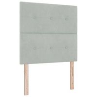 cama box spring led gris claro 120 x 190 cm terciopelo vidaxl