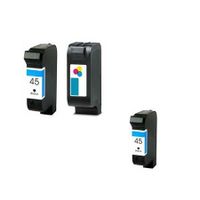 compatible multipack hp deskjet 820cxi printer ink cartridges 3 pack -51645a