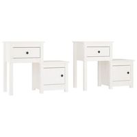 mesitas de noche 2 unidades madera de pino blanco 795x38x655 cm