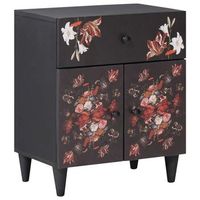 mesita de noche con cajon multicolor 50 x 33 x 60 cm vidaxl