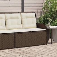 sillon reclinable de jardin  silla de exterior con cojines ratan sintetico marron cfw269557