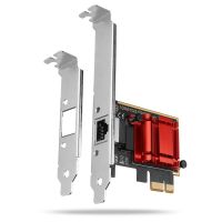 tarjeta de red axagon pcee-g25 pci express ethernet 25 gbits rojo plata