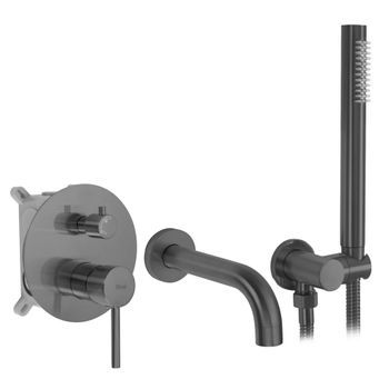 Grifo De Bañera Emportado Rea Lungo Titanium +box