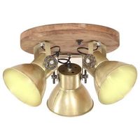 lampara de techo industrial 25 w laton 42x27 cm e27 vidaxl