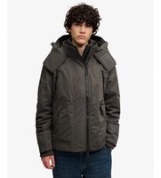 superdry para hombre m5012422a chaqueta hooded mf arctic verde oscuro l negro casual poliester reciclado
