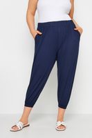 yours pantalones azules harem capri mujer curvy y tallas grandes yours