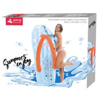 colchoneta hinchable chancla naranja y azul 37433   166 x 67x 42 cm  divertida para piscina y playa
