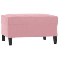 reposapies de terciopelo rosa 70x55x41 cm vidaxl