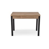 mesa de cocina extensible marina elaborada artesanalmente con melamina nogal artemisa gsmesas 120184x80x75cm